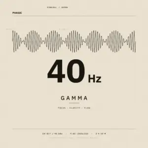 40 Hz Gamma binaural beat for Focus